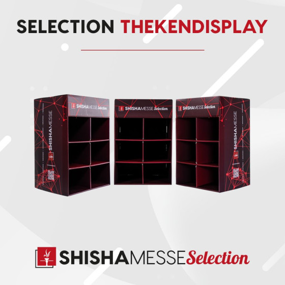 ShishaMesse Selection Theken Display - ROT nicht bef&uuml;llt