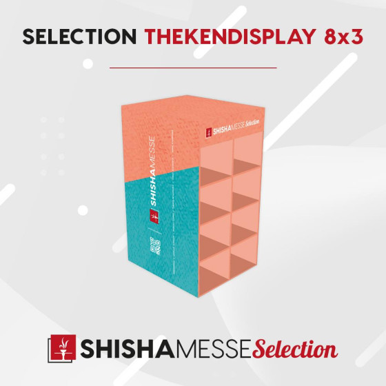 ShishaMesse Selection Theken Display - BUNT 8X3  nicht bef&uuml;llt