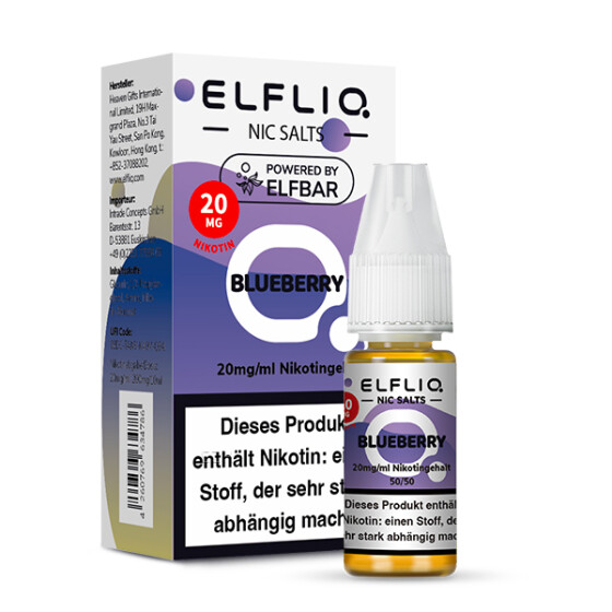 ELFBAR Elfliq 10ml - Blueberry 20mg