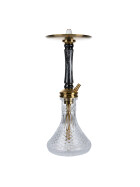 Jookah Edelstahl Shisha - Straight Flush - Gold/Black