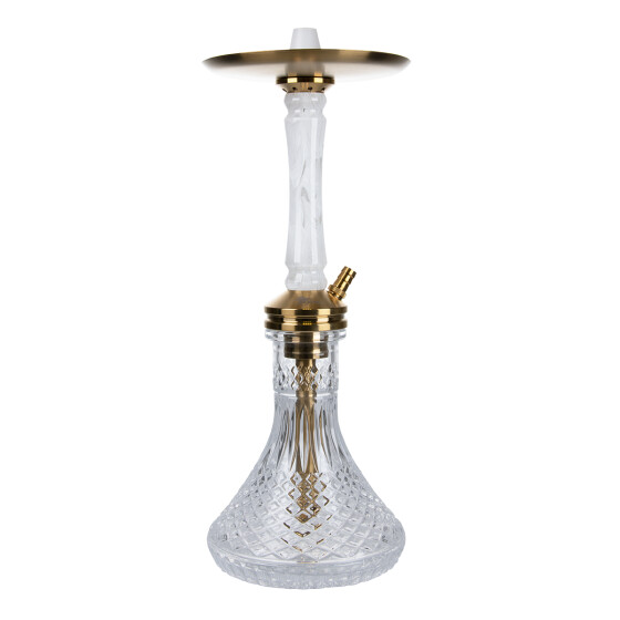 Jookah Edelstahl Shisha - Straight Flush - Gold/White