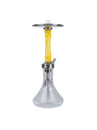 Jookah Edelstahl Shisha - Straight Flush - Steel/Yellow