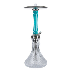 Jookah Edelstahl Shisha - Straight Flush - Steel/T&uuml;rkis