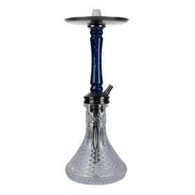 Jookah Edelstahl Shisha - Straight Flush - Black Steel Blue