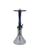 Jookah Edelstahl Shisha - Straight Flush - Black Steel Blue