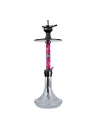 Jookah Edelstahl Shisha - Royal Flush - Black Steel Pink