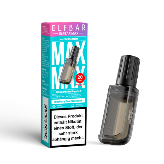 Elf Bar Max Liquid Pod - Blueberry Sour Raspberry - 10ml Nikotinsalz