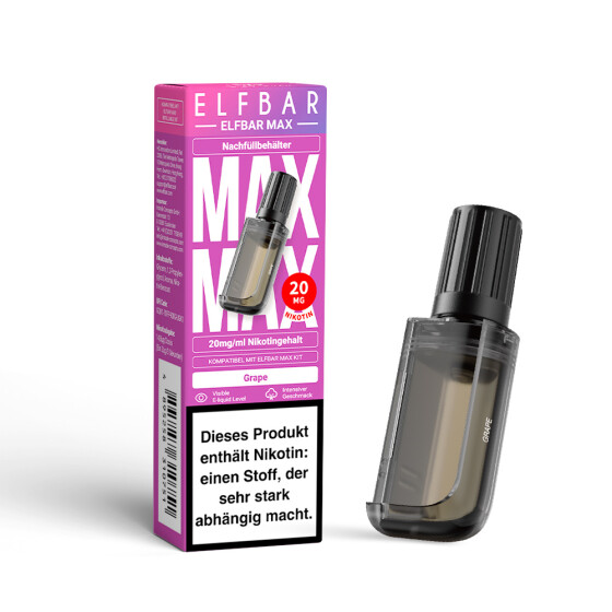 Elf Bar Max Liquid Pod - Grape - 10ml Nikotinsalz