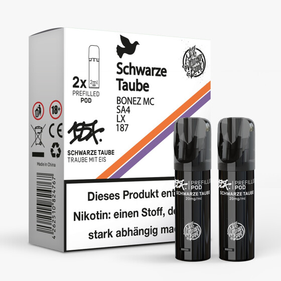 187 - Pod - 2er Pack - Schwarze Taube
